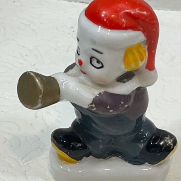 VTG 3 Piece Ceramic CLOWN BAND Figurines Violin Accordion Horn Musicians 3" - Picture 4 of 15